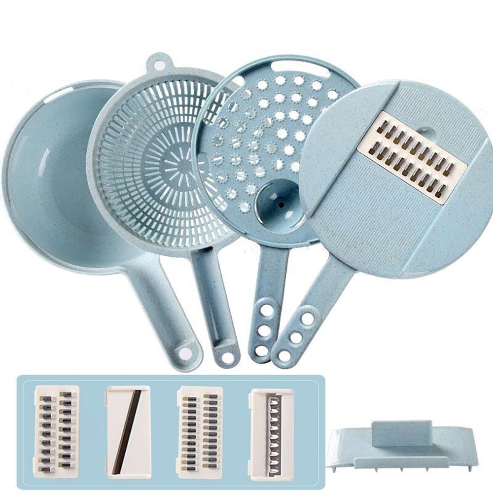8 In 1 Mandoline Slicer Vegetable Slicer Potato Peeler Carrot Onion Grater With Strainer Vegetable Cutter Kitchen Accessories GoodsCorner