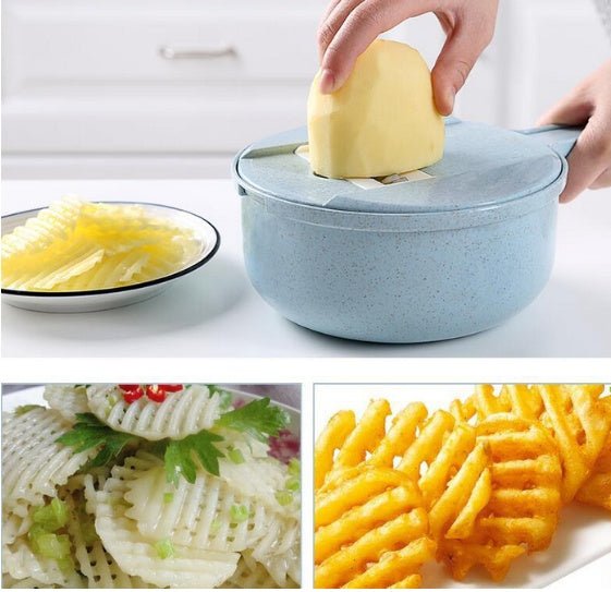 8 In 1 Mandoline Slicer Vegetable Slicer Potato Peeler Carrot Onion Grater With Strainer Vegetable Cutter Kitchen Accessories GoodsCorner