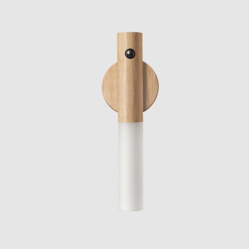 Auto LED USB Magnetic Wood Wireless Night Light Corridors Porch Lights PIR Motion Sensor Wall Light Cabinet Lamp GoodsCorner