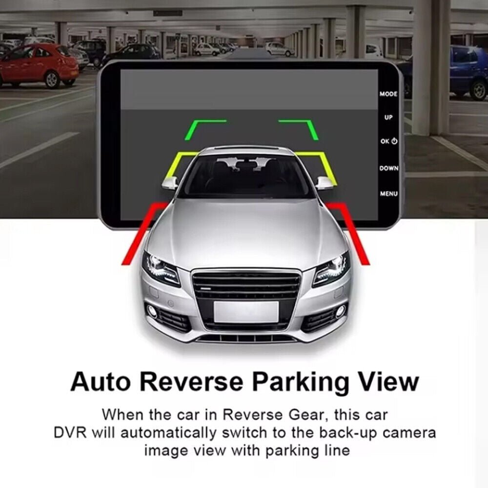 Dashcam Pro Dual Lens Car Camera – 1080P Full HD Front & Waterproof Rear, 32GB SD Card, 4'' IPS Touch Screen, G - Sensor, WDR, Parking Monitor GoodsCorner