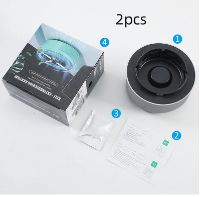 Smoke Removal Air Purification Ashtray Anion Purification Practical Automatic Purifier Ashtray Portable Gadgets For Car Ashtray GoodsCorner