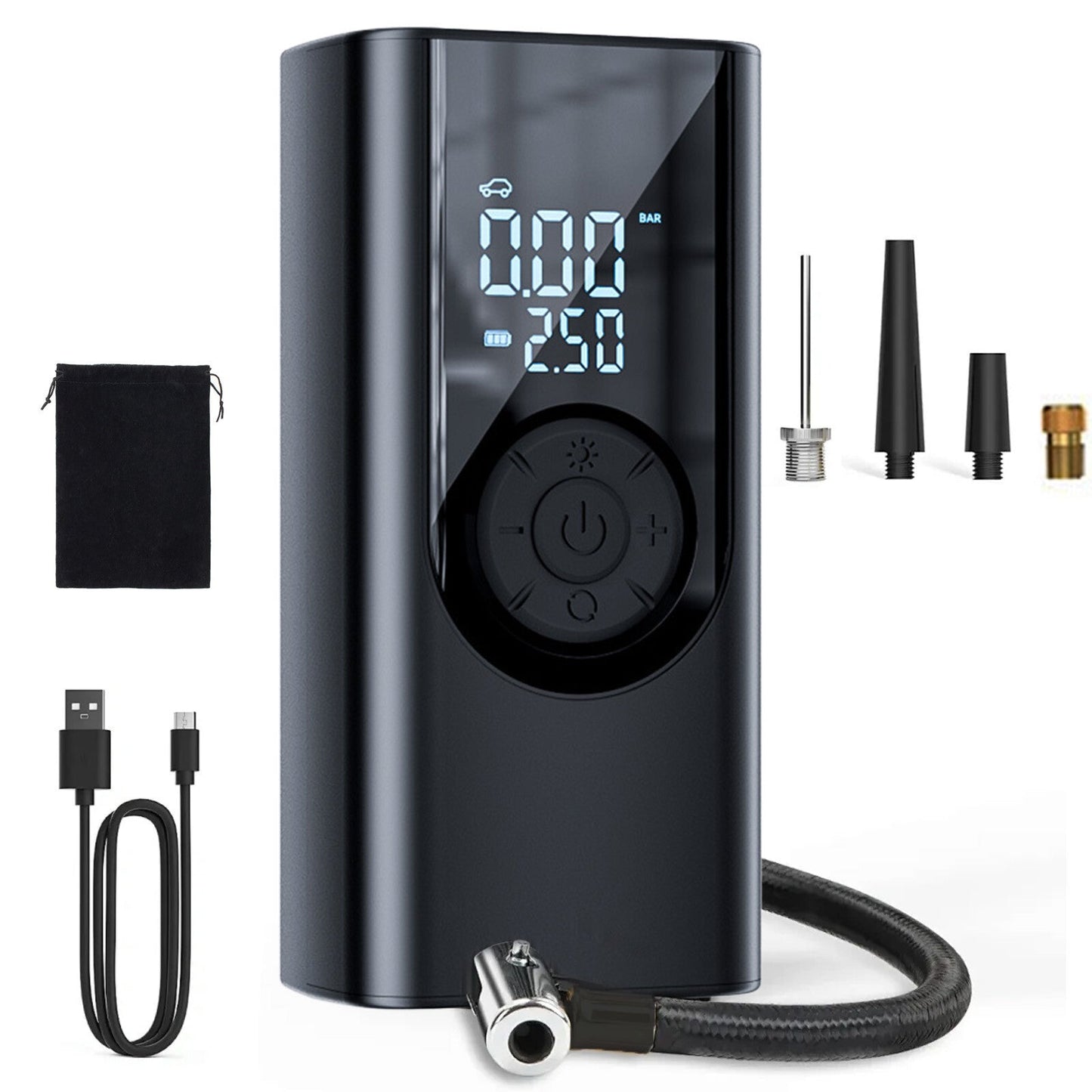Wireless Tyre Inflator with Power Bank Support - 150PSI Portable Air Compressor for Car, Motorcycle, Bicycle, and Sports Balls GoodsCorner