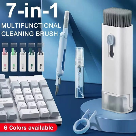 7 In 1 Computer Keyboard Cleaner Brush Kit Earphone Cleaning Pen For Headset Keyboard Cleaning Tools Cleaner Keycap Puller Kit GoodsCorner