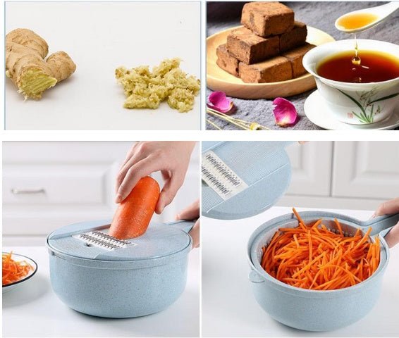 8 In 1 Mandoline Slicer Vegetable Slicer Potato Peeler Carrot Onion Grater With Strainer Vegetable Cutter Kitchen Accessories GoodsCorner